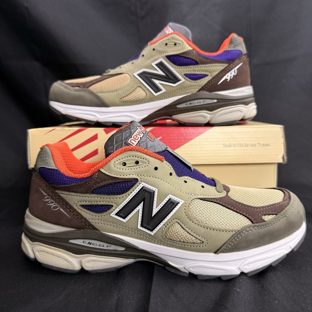 New Balance 990v3 Men's Made In USA Teddy Santis Tan Orange 2023 Size 8 Shoes